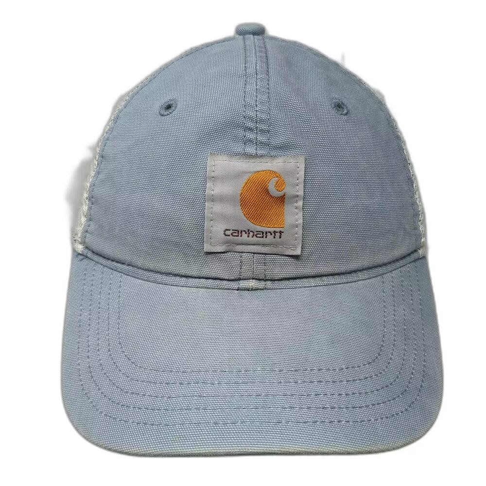 Carhartt Blue Trucker Hat One Size Snapback Mesh Back Embroidered Logo Patch